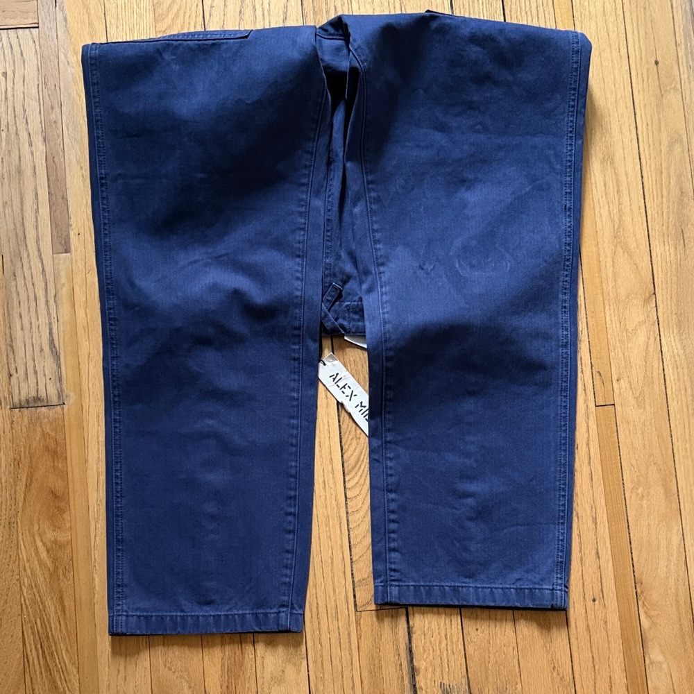 Alex Mill NWT size 10 Neil Pants in Herringbone Midnight Blue - Picture 7 of 11